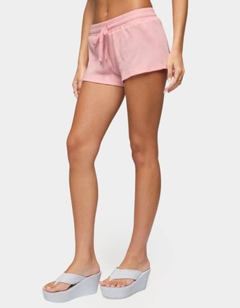 EDIKTED Baila Waffle Shorts Alternative Image