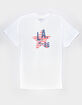 LOS ANGELES Striped Star Unisex Tee image number 1