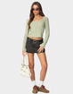 EDIKTED Jayde Ribbed Henley Top image number 2