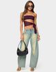 EDIKTED Cayden Low Rise Washed Barrel Jeans image number 5