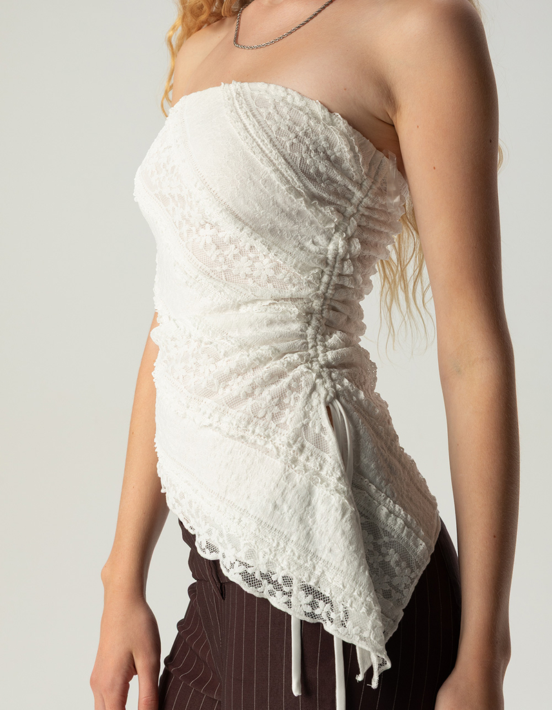 FULL TILT Womens Lace Long Cinch Tube Top image number 4