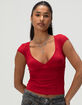 BDG Urban Outfitters Je T'aime Womens Cap Sleeve Top image number 1