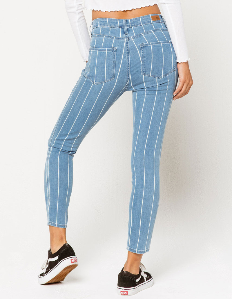 RSQ High Rise Ankle Skinny Stripe Womens Skinny Jeans image number 3