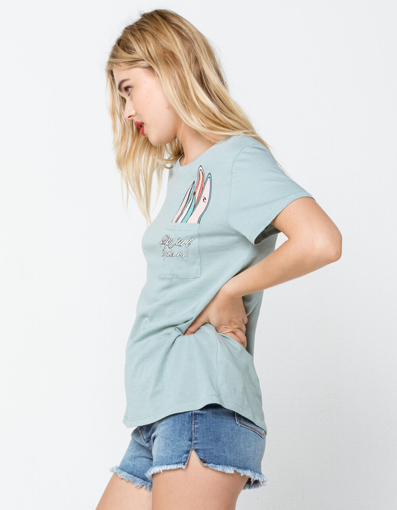 RIP CURL Surfboard Womens Pocket Tee image number 1