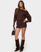 EDIKTED Eve Off Shoulder Knit Mini Dress image number 4