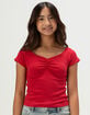 FULL TILT Essentials Girls Cinch Tee image number 1