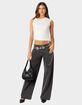EDIKTED Raelynn Washed Low Rise Jeans image number 3
