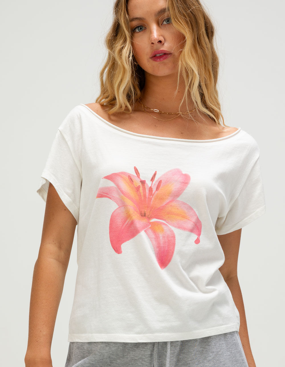 RSQ Womens Off The Shoulder Lily Tee - WHITE - XL | Tillys