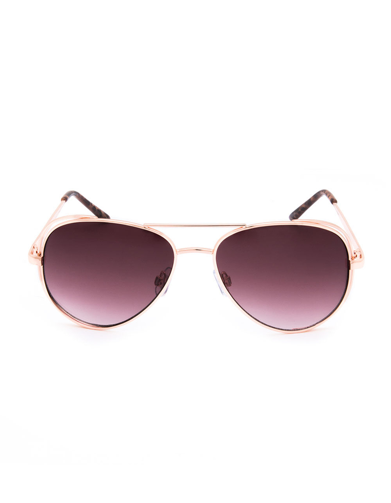 FULL TILT Sarah Gold Aviator Sunglasses image number 1