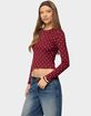 EDIKTED Daliya Polka Dot Long Sleeve Top image number 2