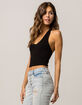 BOZZOLO Crop Rib Womens Halter Top image number 3