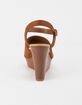 CITY CLASSIFIED Supply Cognac Womens Wedges image number 4