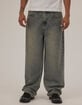 RSQ Mens Embroidered Extra Baggy Jeans image number 3