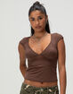 BDG Urban Outfitters Je T'aime Womens Cap Sleeve Top image number 1