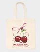 CHERRIES Double The Love Unisex Tote Bag image number 2