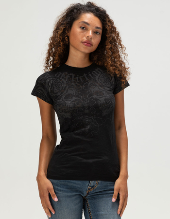 AFFLICTION Forgotten Womens Fitted Tee Primary Image