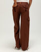 RSQ Womens Low Rise Poplin Utility Pants image number 4