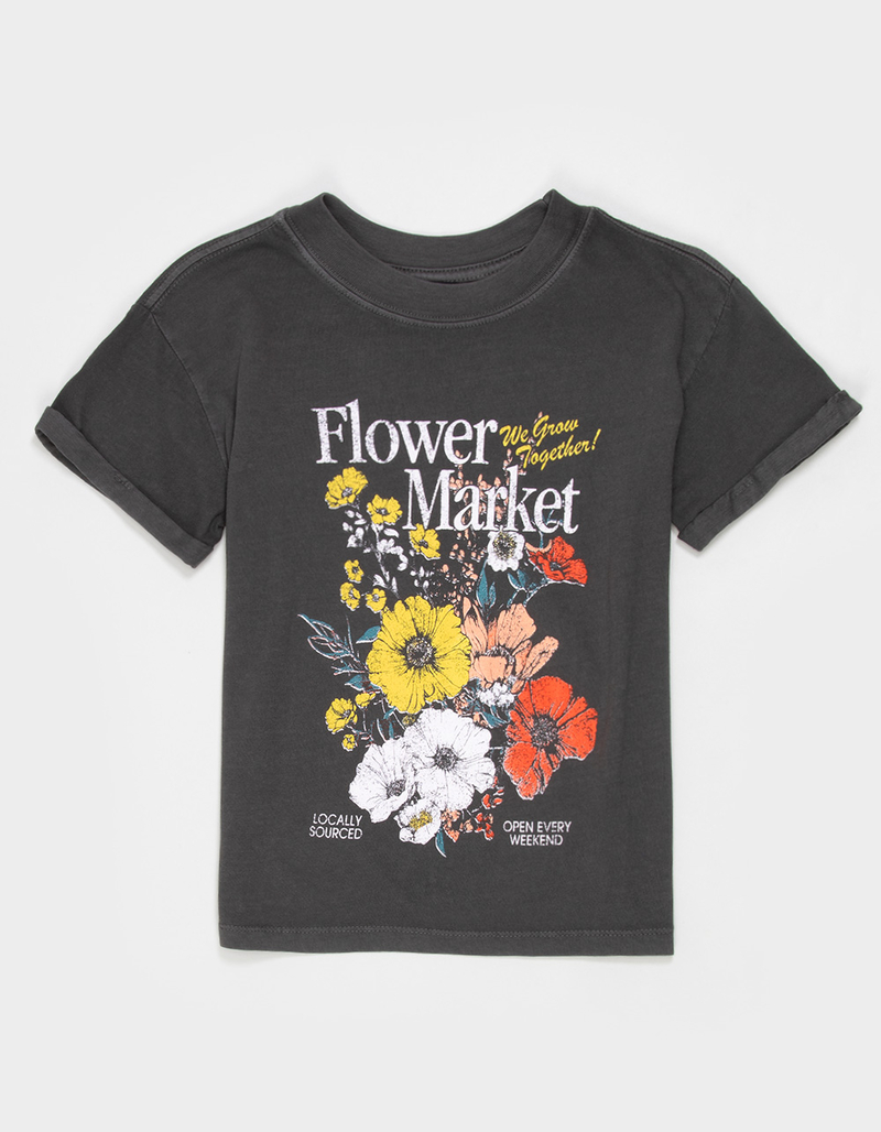 GIRL DANGEROUS Flower Market Girls Boyfriend Tee image number 0