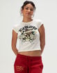 ED HARDY Love Kills Slowly Skull Womens Cap Sleeve Tee image number 1
