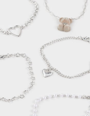 FULL TILT Teddy Bear/Croissant/Heart Bracelets Alternative Image