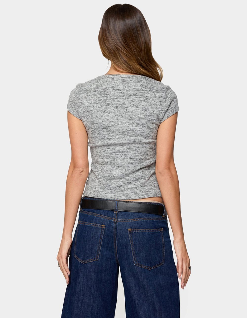 EDIKTED Blaunca Asymmetric Knit Top image number 2