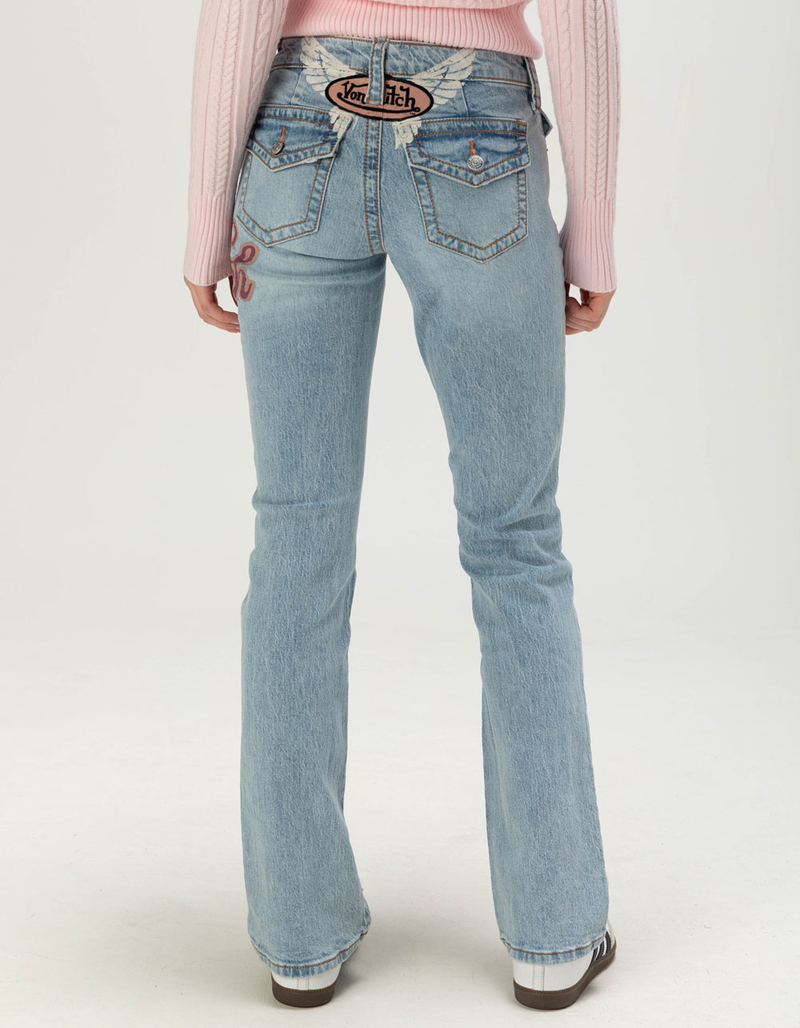 VON DUTCH Low Rise Flap Pocket Womens Bootcut Jeans image number 2