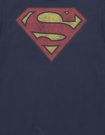 SUPERMAN Distressed Vintage Shield Unisex Tee Alternative Image