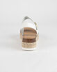 SODA Clip Espadrille White Womens Flatform Sandals image number 4