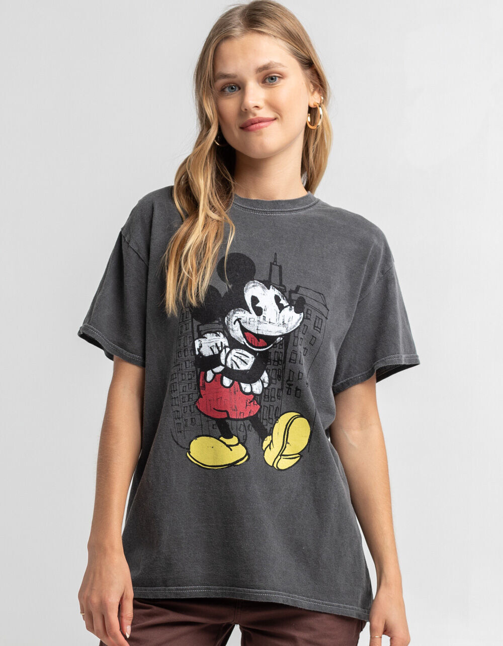 DISNEY Mickey In The City Womens Oversized Tee - BLACK | Tillys