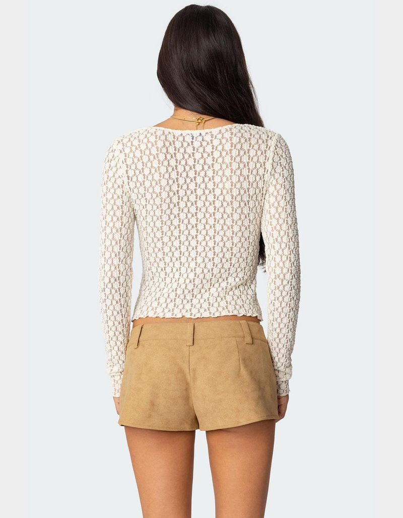 EDIKTED Laila Textured Lacey Top image number 1