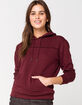 FULL TILT Seamed Wine Womens Hoodie image number 1