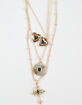 FULL TILT Layered Cross/Locket Necklace image number 3