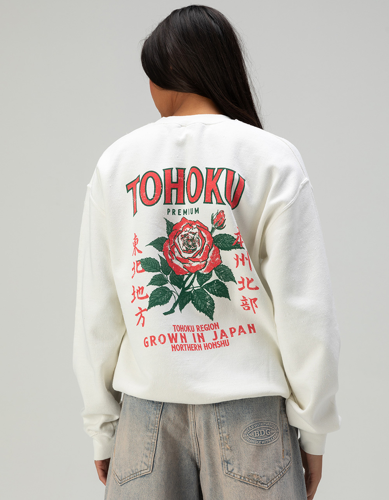 BDG Urban Outfitters Tohoku Rose Womens Crewneck Sweatshirt ECRU Tillys
