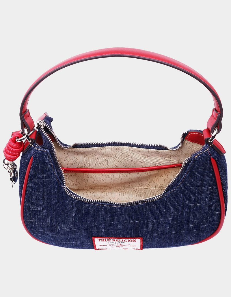 TRUE RELIGION Wing Motif Denim Hobo Bag image number 6