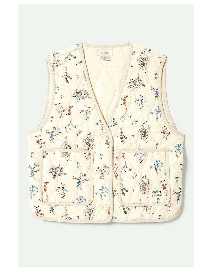 BRIXTON Field Womens Floral Quilted Vest image number 0