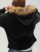 RSQ Mens Faux Fur Trim Oversized Zip-Up Hoodie image number 4