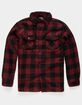 ORIGINAL DELUXE Mens Black & Red Sherpa Flannel Jacket image number 1
