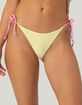 FULL TILT Texture Cheeky Tie Side Bikini Bottoms image number 2