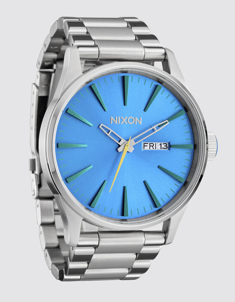 Nixon Sentry SS Watch in Oxblood Sunray/Gold