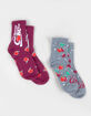 CHERRY COKE 2 Pack Womens Crew Socks image number 1