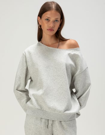 ROXY Wave Break Womens Off The Shoulder Sweatshirt Primary Image