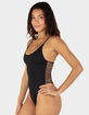 HURLEY Solid Moderate Womens One Piece Swimsuit image number 3