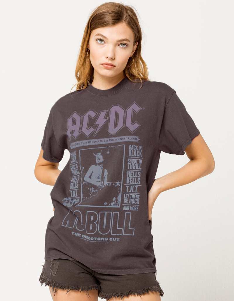 THE VINYL ICONS AC/DC No Bull Womens Boyfriend Tee image number 1