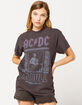 THE VINYL ICONS AC/DC No Bull Womens Boyfriend Tee image number 2