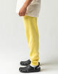 RSQ Fleece Mens Light Yellow Jogger Sweatpants image number 3