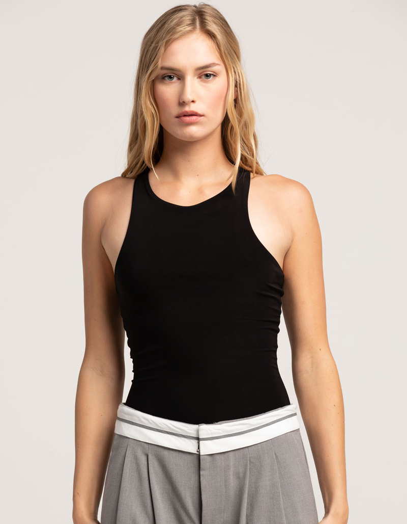 WEST OF MELROSE High Neck Womens Bodysuit BLACK Tillys