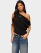 EDIKTED Ofelia Asymmetric Off Shoulder Ruched Top image number 1