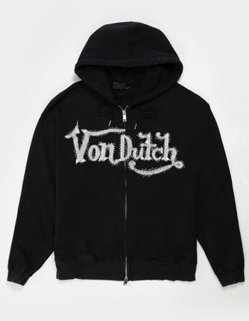 VON DUTCH Patch Mens Zip-Up Hoodie Primary Image