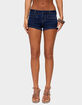 EDIKTED Alita Low Rise Denim Micro Shorts image number 1