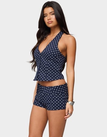 EDIKTED Twyla Polka Dot Halter Top Alternative Image